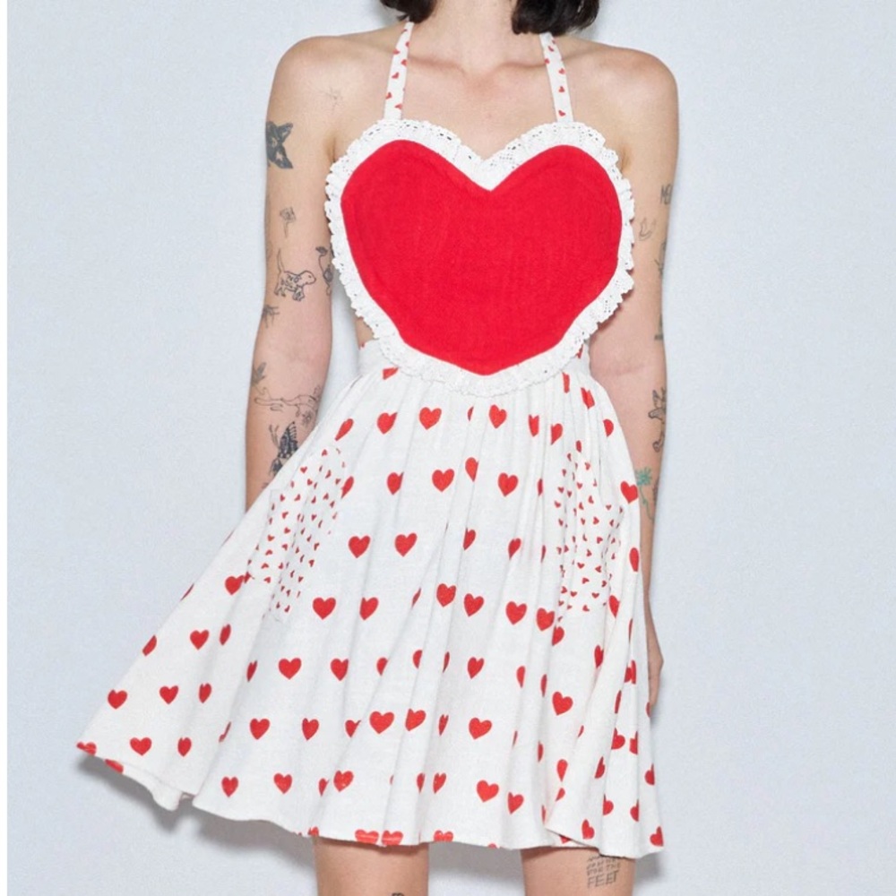 Fester Valentine Thick Linen Apron Dress (Fashion Brand Company) Size S